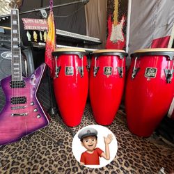 🔥 3 Matching LP Aspire Conga Drum Set