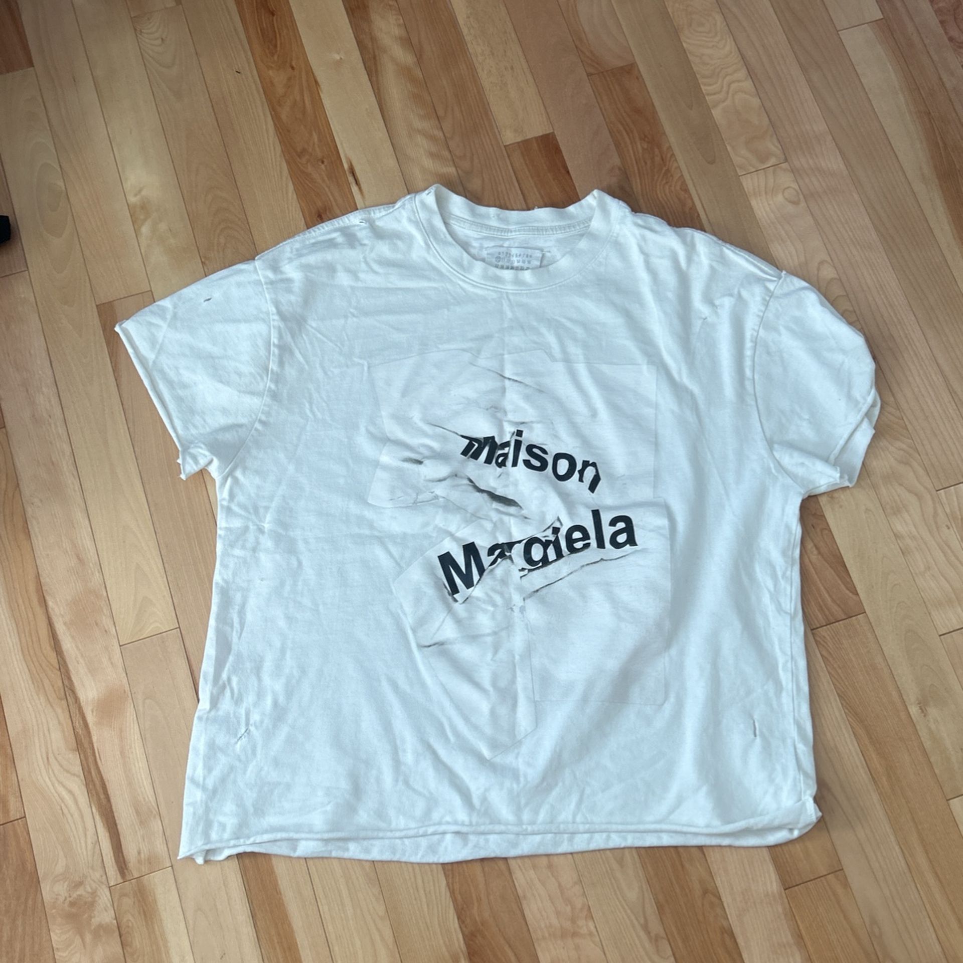 Maison Margiela Crumpled Paper Logo Shirt