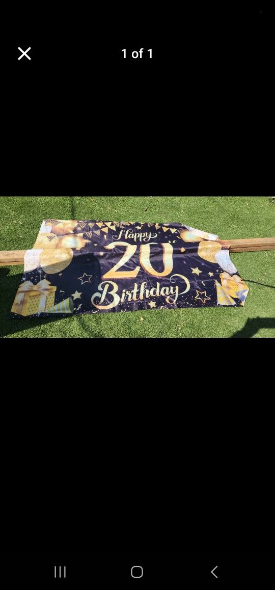 20th Birthday Banner