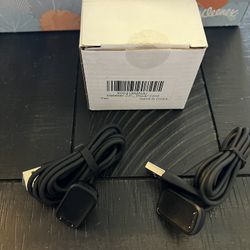 Maledan 2 Pack Charger Cable Compatible with Fitbit Charge 5 and Luxe Fitness Tracker, Portable Smartwatch Magnetic Fast Charging Cable Replacement (3