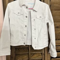 Girls white Jacket-Size 14