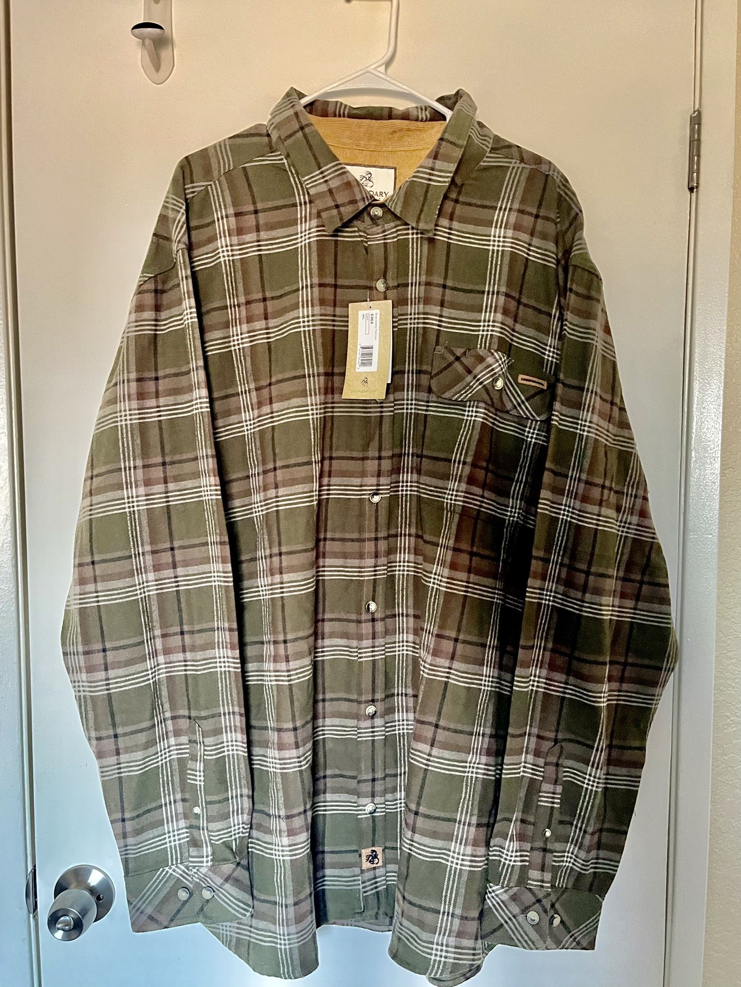 NWT plus size plaid men flannel sze 3X