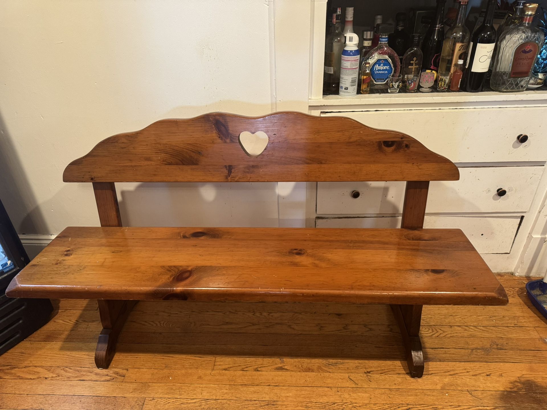 Solid Beautiful Hand Crafted Wooden Bench