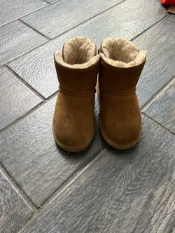 Toddler Chestnut Suede Shearling Boots