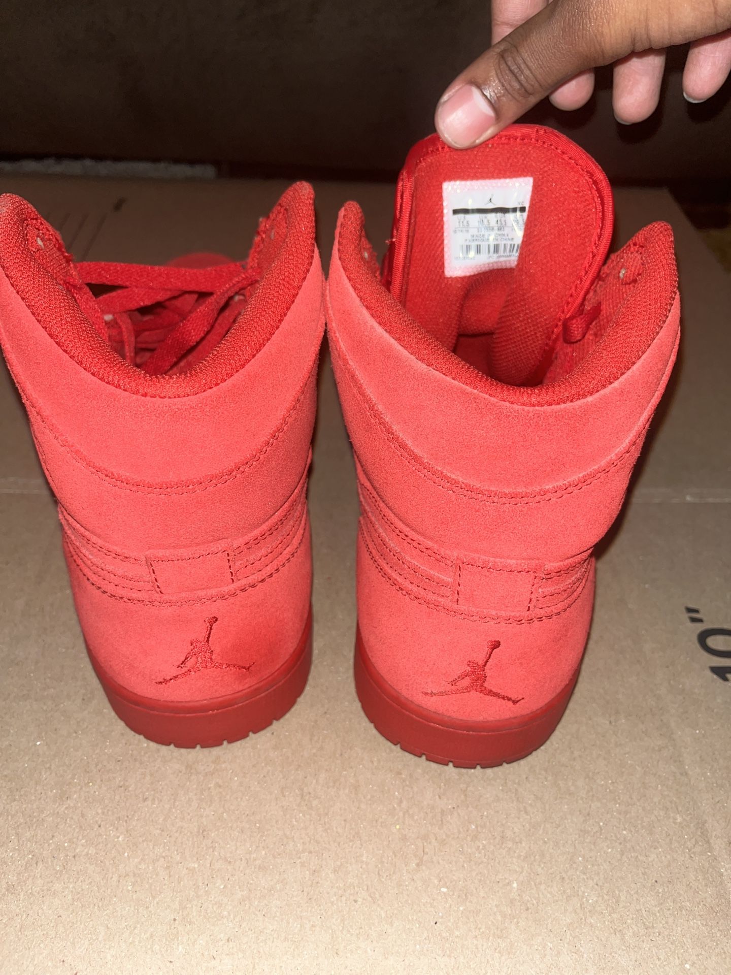 All Red & Suede Jordan 1 (11.5)