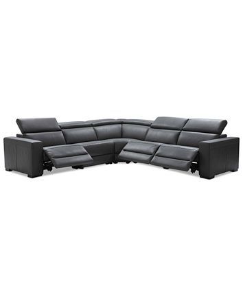 Grey Modern Leather Couch