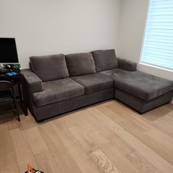 Bonaterra Charcol Sofa With Reverseback Chaise