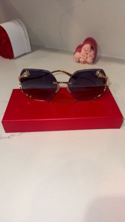 Cartier fashion Rimless Sunglasses with Panther Detail