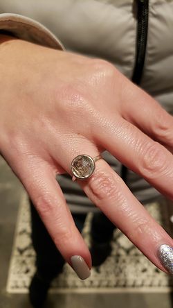 Limited Edition Black Tourmalated Quartz and Sterling Silver Ring