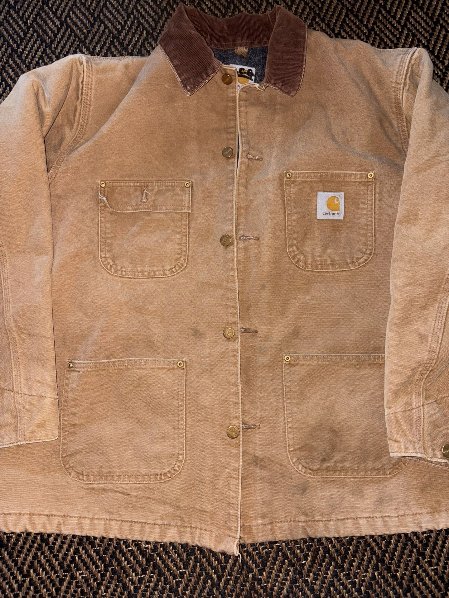 Carhartt 70s Detroit Chore Coat Size TROYSET Blanket Lining