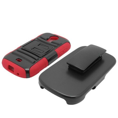 BRAND NEW Galaxy Light Hybrid SGH-T399 Combo Holster KICKSTAND Rubber Case Cover Clip