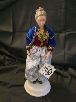 Vintage Evelt Greece Porcelain Doll 10"