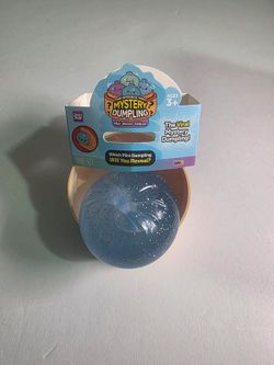 Blue Glitter Mini Dumpling Squishy Steamer Basket Cute Fidget Toy