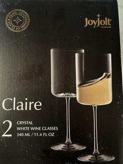 Two Crystal Wine Glasses 