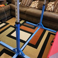 Gymnastic Training Bar, 3' to 5' Height Adjustable 1-4 Levels Exercise Kip Bar w/Double Locking Mechanism, Ideal for Indoors