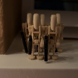 5 Lego Star Wars Collectible Battle Droids w/ Weapons Lot