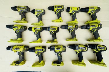 Ryobi ONE+ 18V Drills – Lot of 15 – For Parts or Repair