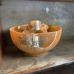 Vintage Ton & Jerry Punch Bowl Set