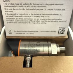 IFM PN7693 Digital Pressure Sensor—New In Box 