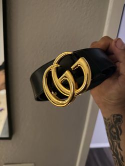 Gucci belt black and gold