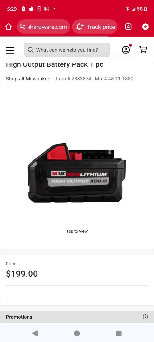 Milwaukee Blower And Xc8. Battery