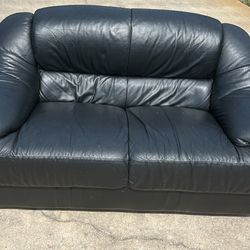Barely Used Black Love Seat 