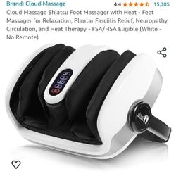 Massager for Relaxation, Plantar Fasciitis Relief, Neuropathy, Circulation, and Heat Therapy - FSA/HSA Eligible (White - No Remote)

