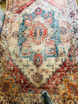 New Boho 8x5 Area Rug Multicolor Medallion