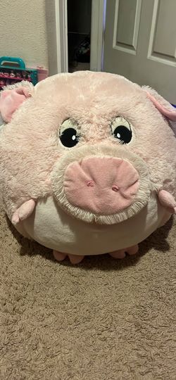 Huge Fluffy Pig Plush