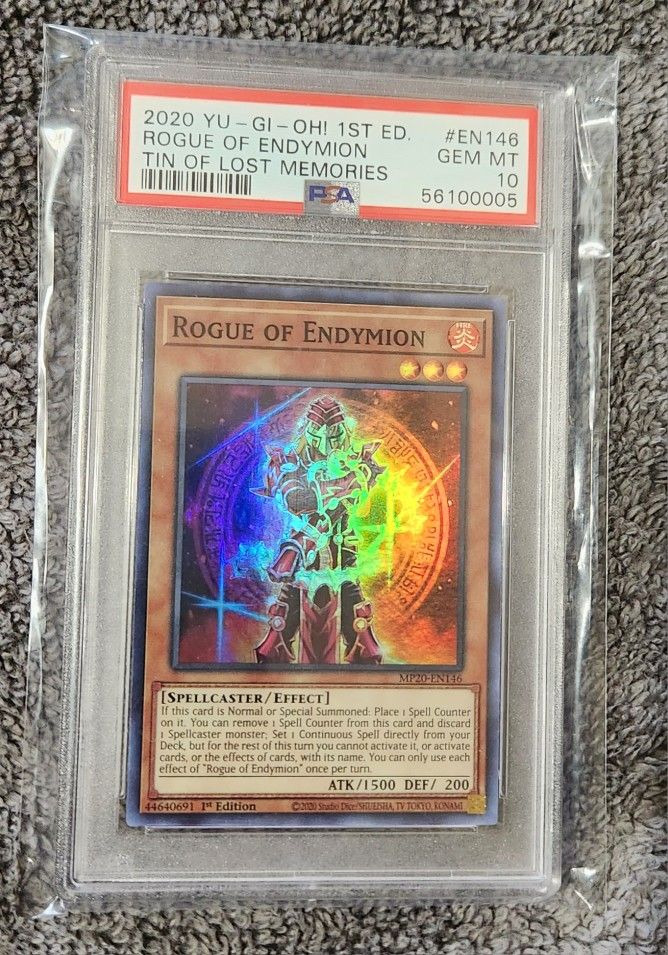 YUGIOH CARD ROGUE OF ENDYMION 1ST EDITION PSA 10 CERTIFIED