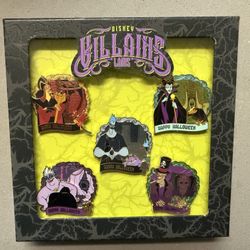 Limited Edition Disney Parks Disneyland Halloween Villain Pin Set