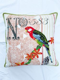 Anthropologie Parrot Throw Pillow