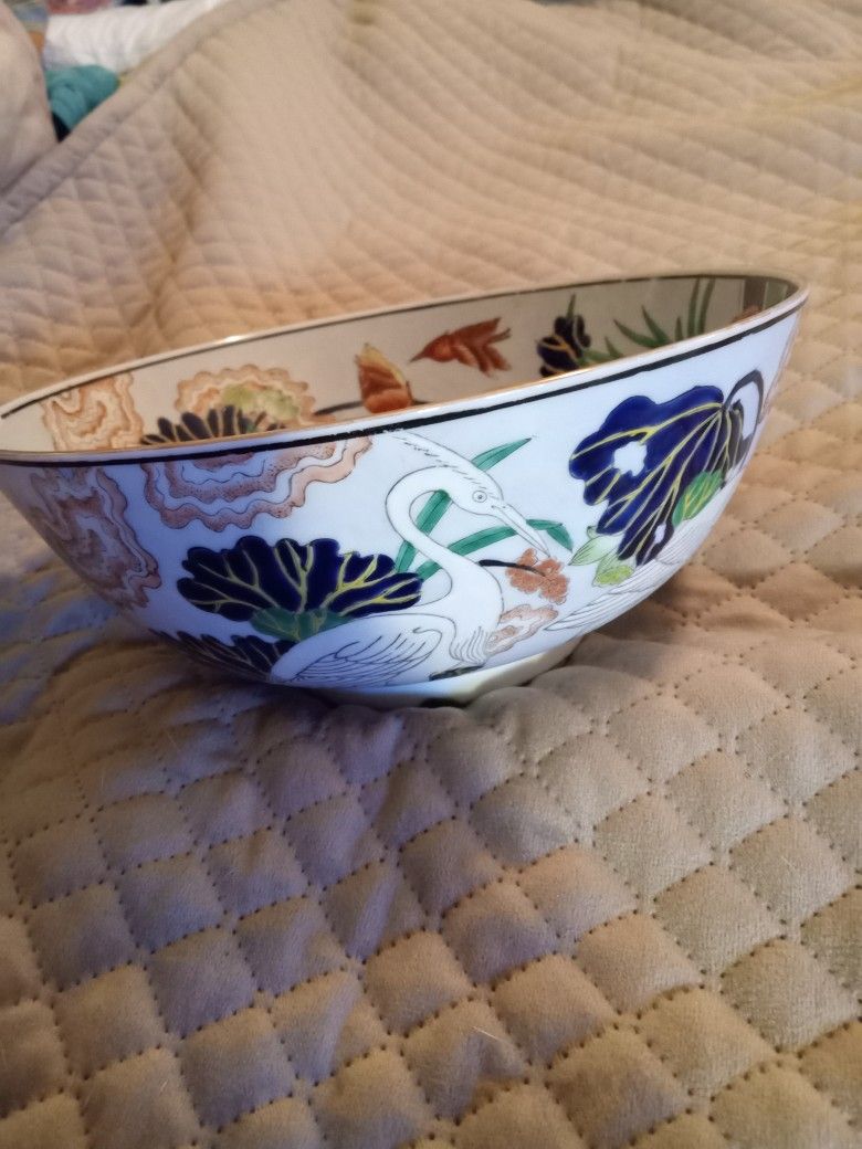 Vintage Bowl , Porcelain China 8in Across