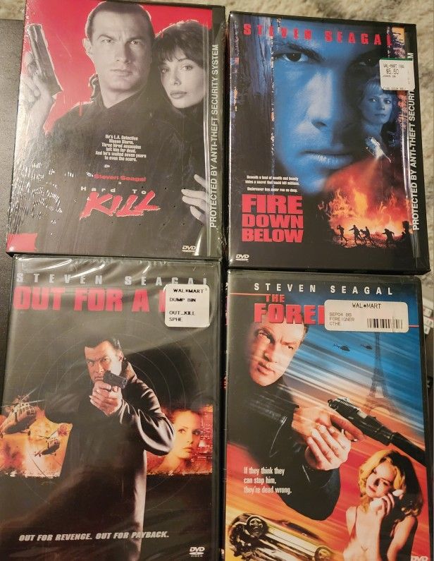 Hard To Kill,  Fire Down Below,  Out For A Kill  & The Foreigner BRAND NEW DVDS 