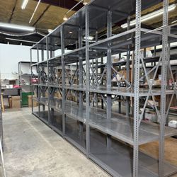 ⭐️ FIVE 8 ft Heavy Duty Industrial Adjustable 5 Tier Steel Shelving Unit for Garage or Warehouse ⭐️