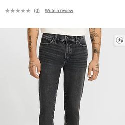 Express Men Skinny Washed Black Stretch Jeans