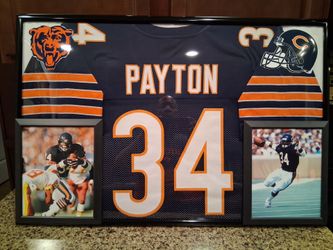WALTER PAYTON HALL OF FAMER WITH THE CHICAGO BEARS ,STITCHED, JERSEY.