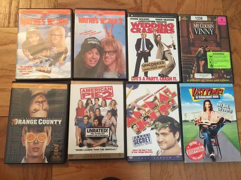 8 comedy DVDs