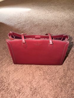 Kate Spade Red Leather Tote Bag