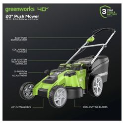 Greenworks Twin Blade Mower