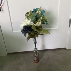 Fake Bouquet With Glass and Rocks.