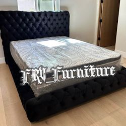New Queen Bed Frame With Mattress 