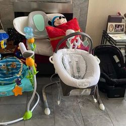 Baby Swing, Baby Tub, Stroller, Car Seat, Bouncer, Mickey Mouse Light Up pillow