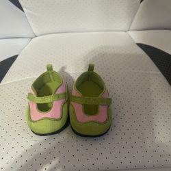 American girl Jess McConnell 2006 Green Pink Shoes For 18” Doll