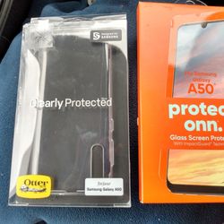 NEW Otter Clear Phone Case & Glass Screen Protector, For Samsung A50,A30,A20 BOTH $25