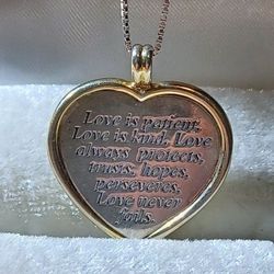 Vintage Gorham Lenox Bible Heart 1st Corinthians 13 ❤️ 