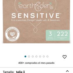 | Eco-Conscious & Hypoallergenic Diapers | Size 3 | 222 Count