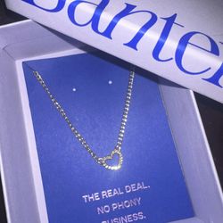 2.60mm Heart Curb Chain Necklace in 10K Hollow Gold - Retail $300