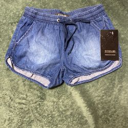 jean-like shorts