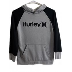 Hurley Hoodie H20 Dri Gray & Black Size 10/12 Boys